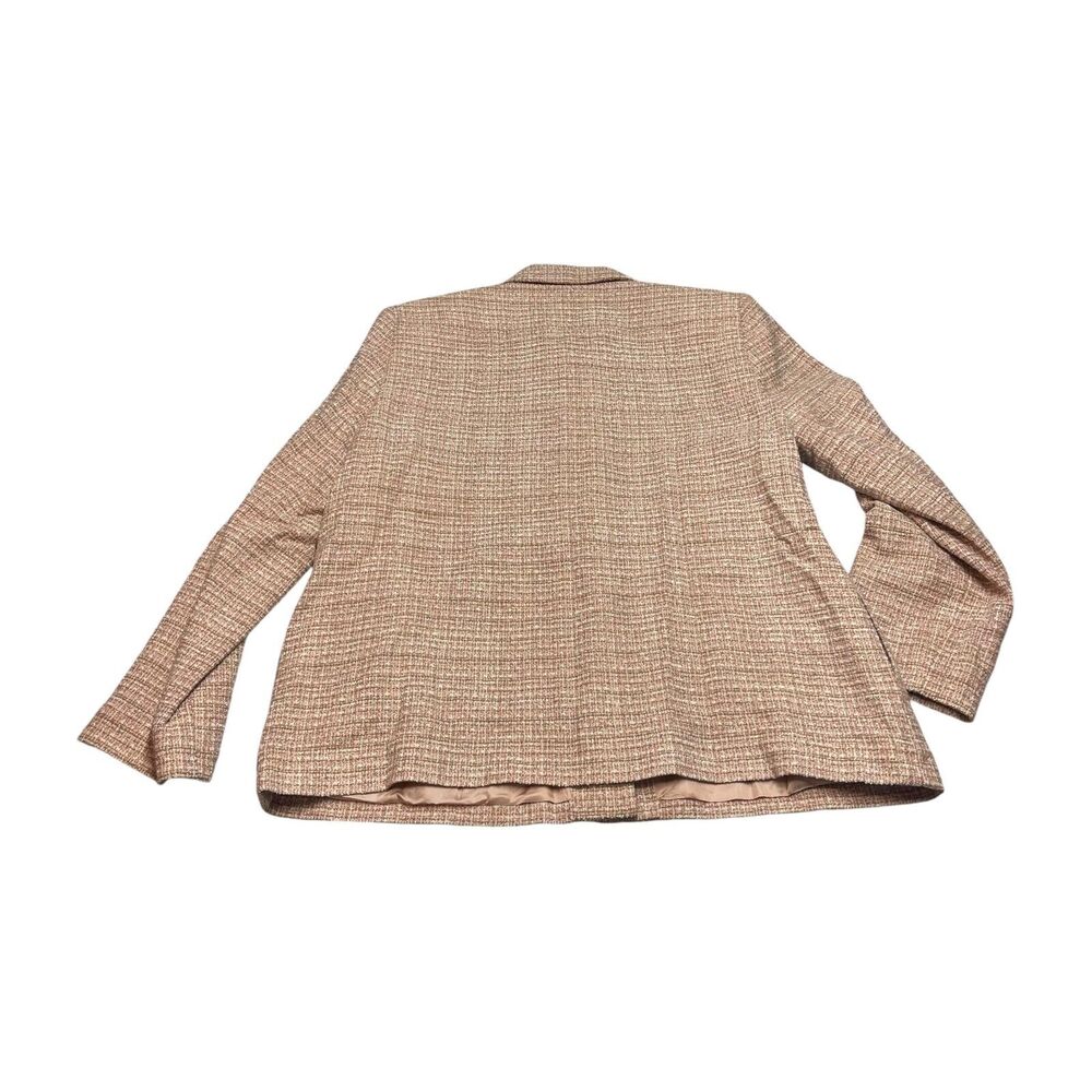 Alfred Dunner Blazer Jacket Women's 14 Pink Acrylic Lined Collared Button Front - Picture 2 of 7